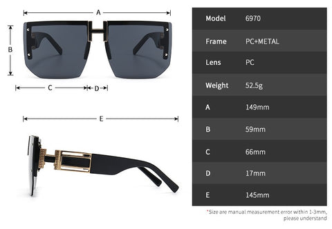 Rimless Brand Retro Luxury Sunglasses
