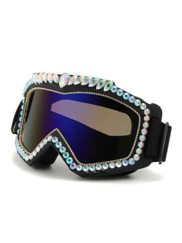 Steampunk Oversized Diamond Goggle Ski Sunglasses
