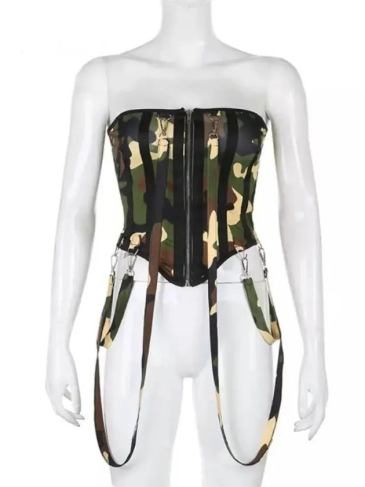 Army Hollow Out Stylish Corset Belt - Green Stylord