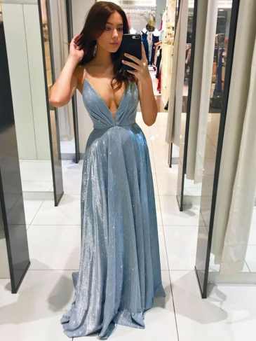 Bohemian Bridal Curvy V-neck Maxi Dress - Blue / s Stylord