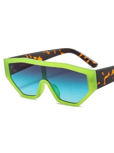 Brand Designer Fashion Shield Sunglasses - Green Stylord