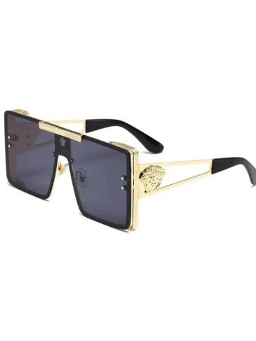 Brand Designer Fashion Square Sunglasses - Gold Stylord