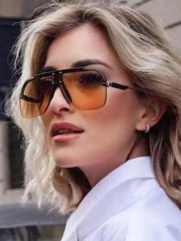 Brand Designer Gradient Yellow Sunglasses - Stylord