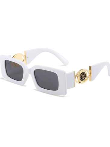 Brand Designer Luxury Rectangle Sunglasses - White Stylord