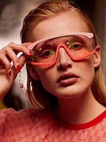 Brand Designer Square Fashion Sunglasses - Pink Stylord