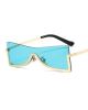 Butterfly Style Luxury Semi-rimless Brand Designer Sunglasses - Blue Stylord