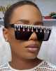 Diamond Fashion Brand Rhinestone Sunglasses - Black Stylord