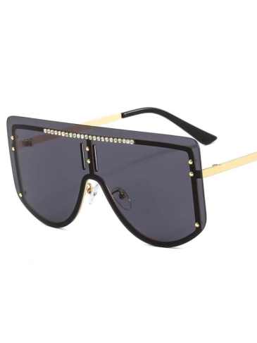 Diamond Gradient Lens Luxury Brand Designer Sunglasses - Black Stylord