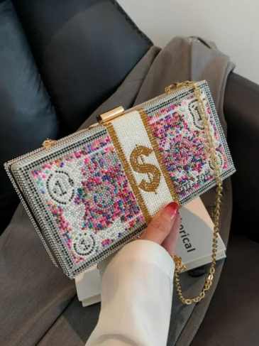 Dollar Fashion Sequin Handbag - Multi Stylord