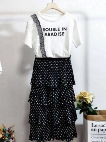 Double In Paradise T-shirt - White / One Size Stylord