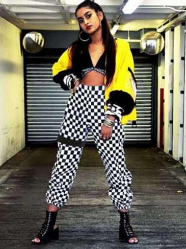 Elastic Waist New Checkerboard Plaid - White / One Size Stylord