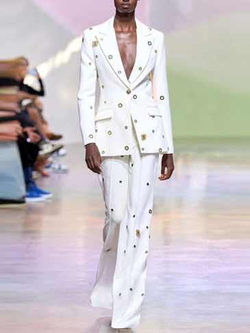 Elegant Fashion Office Blazer & Pant Two Piece Suit - White / One Size Stylord