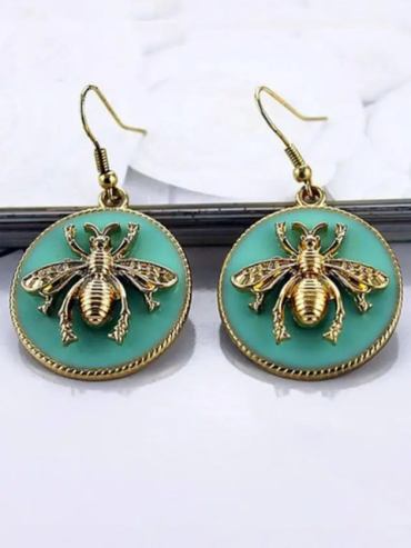 Fashion Bee Light Green Earrings - Stylord