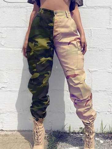 Fashion Camouflage Patchwork Army Jogger Pant - Multi / s Stylord