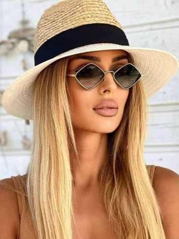 Fashion Classic Uv400 Metal Sunglasses - Gold Stylord