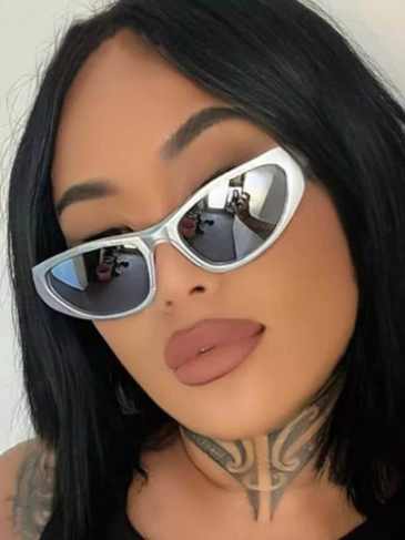 Fashion Goggle Women Sunglasses - Silver Stylord