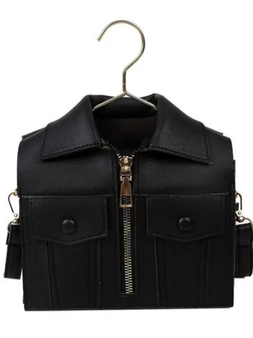 Fashion Jacket Design Designer Handbag - Black Stylord
