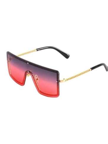 Fashion Square Luxury Gradient Sunglasses - Red Stylord
