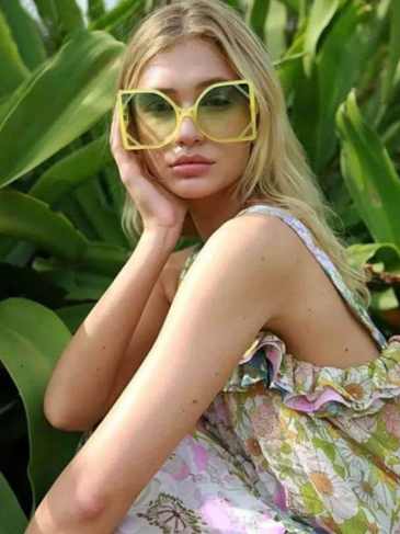 Fashion Steampunk Uv400 Sunglasses - Yellow Stylord