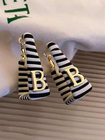 Fashionable Letter b Drop Earrings - White Stylord
