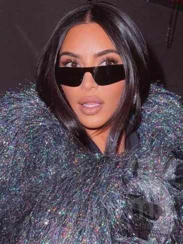 Flat Top Shield Fashion Punk Kardashian Sunglasses - Black Stylord