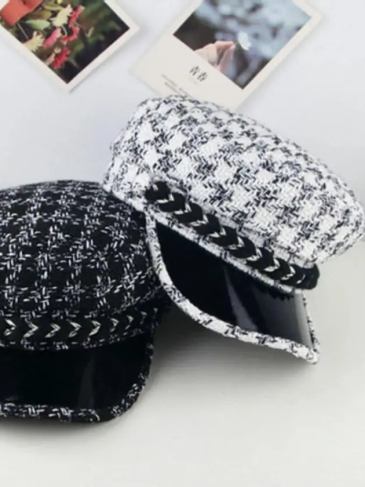 French Artist Retro Wool Knitted Hat - White Stylord