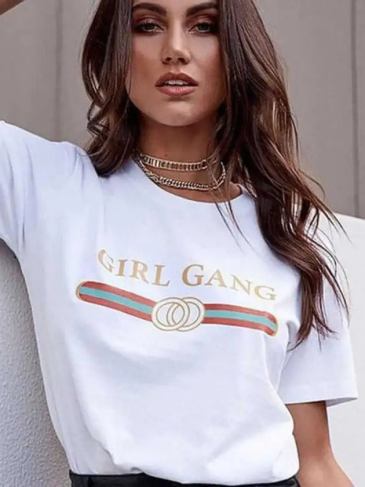 Girl Gang Summer White T-shirt - s Stylord