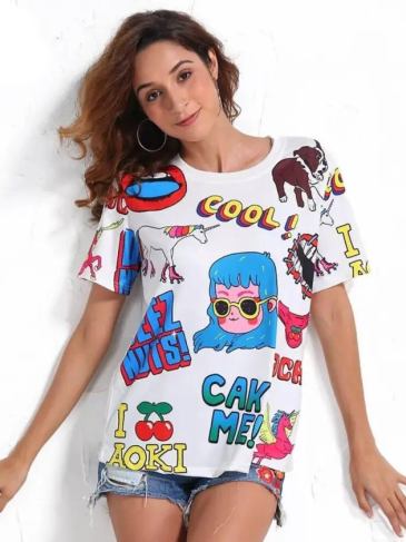 Harajuku Loose Short Sleeve T-shirt - White Stylord