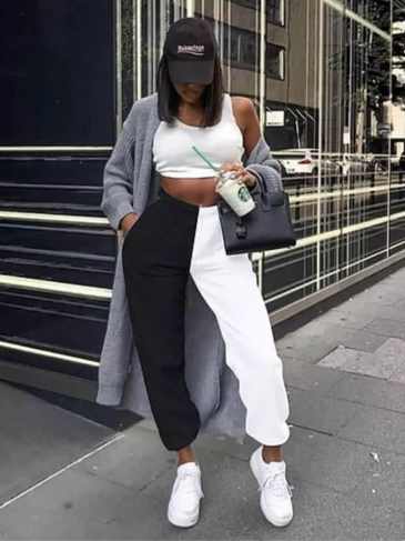 High Waist Elastic Jogger Pant - Multi / One Size Stylord