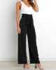 High Waist Elegant Wide Leg Trouser Pant - Black / s Stylord