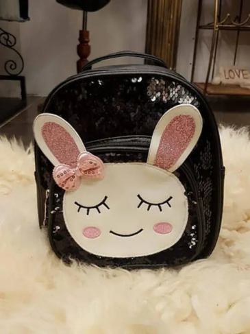 Leather Cartoon Kitty Bag - Black Stylord