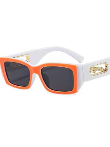 Leopard Shape Brand Designer Uv400 Sunglasses - Orange Stylord