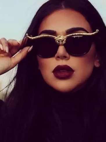 Lion Head Luxury Over-sized Sunglasses - Black Stylord