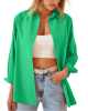 Long Sleeve Women Blouse Shirt - Green / s Stylord