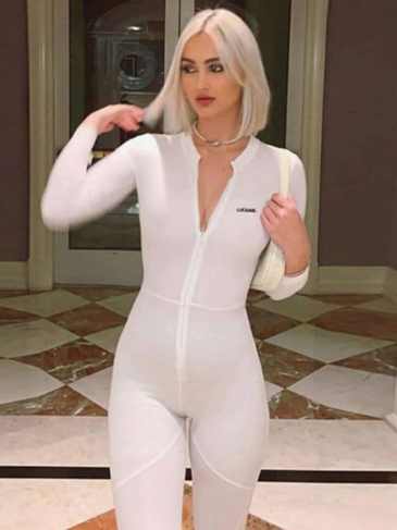 Lucky Me Skinny Long Sleeve Jumpsuit - Stylord