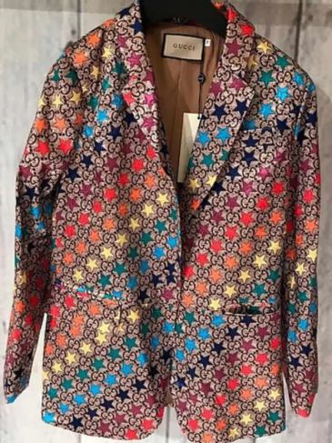 Luxury Brand Designer Stars Blazer - Multi / One Size Stylord