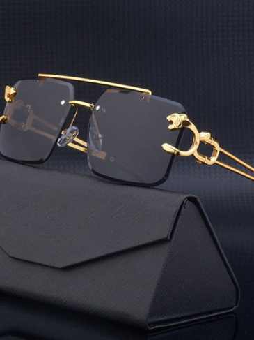 Luxury Square Rimless Brand Designer Sunglasses - Stylord