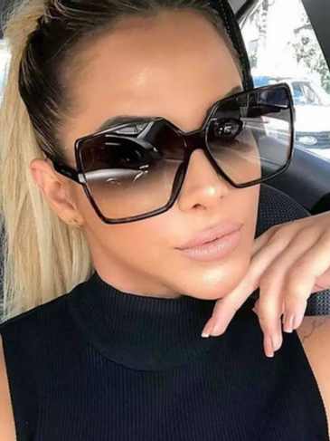 New Black Over-sized Square Sunglasses - Stylord