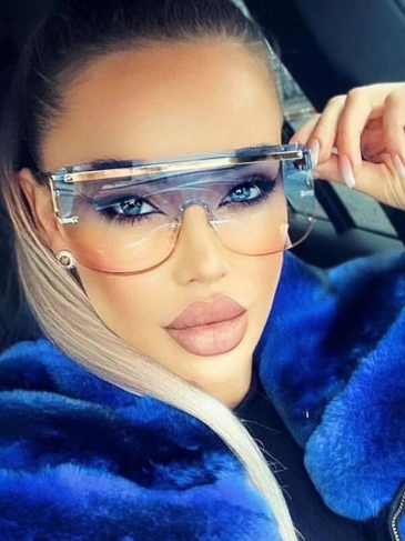 New Fashion Brand Rimless Sunglasses - Blue Stylord