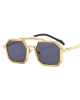 New Fashion Square Hexagon Brand Designer Sunglasses - Gold Stylord
