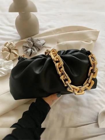 New High-quality Leather Designer Bag - Black Stylord