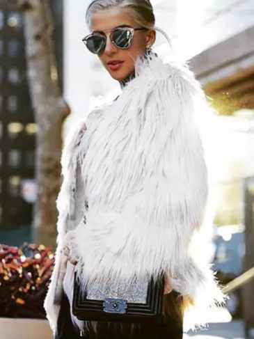 New Korean Fox Plush Warm Jacket - White / s Stylord