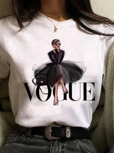New Vogue Fashion Graphic T-shirt - 1 / White s Stylord