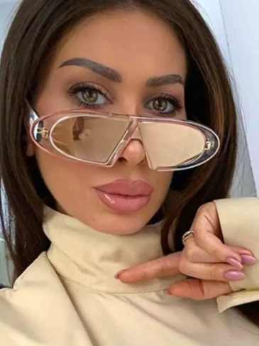 Oval Frame Shades Fashion Sunglasses - Silver Stylord