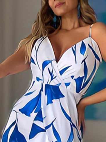 3d Print Elegant Casual Loose Dress - Stylord