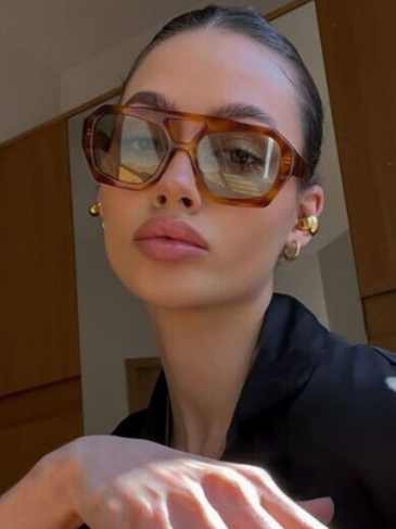 Retro Leopard Brown Gradient Sunglasses - Stylord