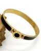 Roman Crystal Zircon Charm Bangle Bracelet - Gold Stylord