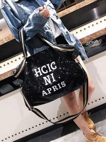 Sequin Hcic Ni Apris Bag - Black Stylord