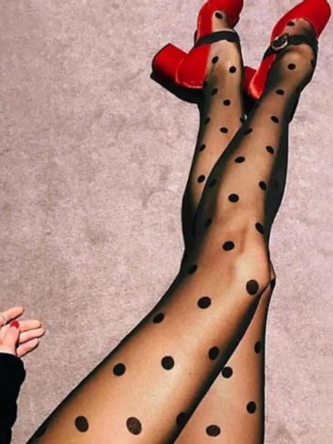 Sexy Transparent Dot Legging - Black Stylord