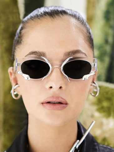 Small Frames Punk Snake Luxury Brand Sunglasses - Transparent Stylord